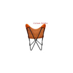 Padded Chair, Living Room Leather Chair, Brown Leather Butterfly Chair, Vintage Padded Chair