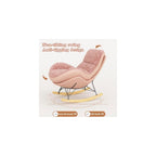 Modern Upholstered Rocking Chair with Footrest - Comfy Double-Sided Chair for Living Room, Lazy Lounge Furniture, Ergonomic Side Chair for Relaxation