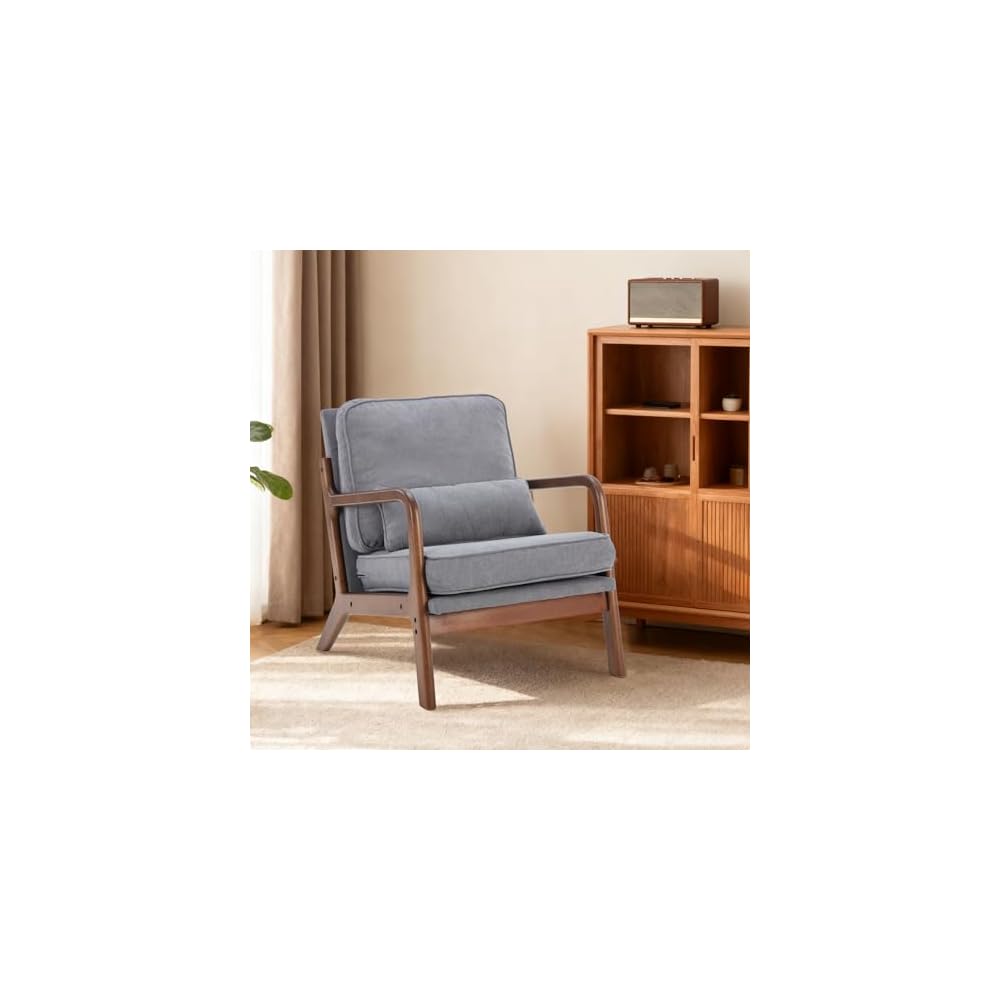DUMOS Mid Century Accent Chairs Set of 2, 16'' Seat Height Lounge Chair