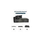 Ribilake 101" Dark Grey Boneless Couch