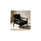 Mid Century Modern Accent Chair PU Accent Lounge Chairs Single Leather Sofa