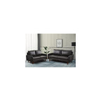 INSTORY Leather Loveseat Modern Sofa Comfy Couch with Wooden Legs for Living Room,Office - Dark Grey