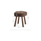 Faux Fur Accent Chair Modern Lounge Tub Chair with Wood Legs - Comfy Fluffy Armchair and Footstool for Bedroom, Living Room Reading