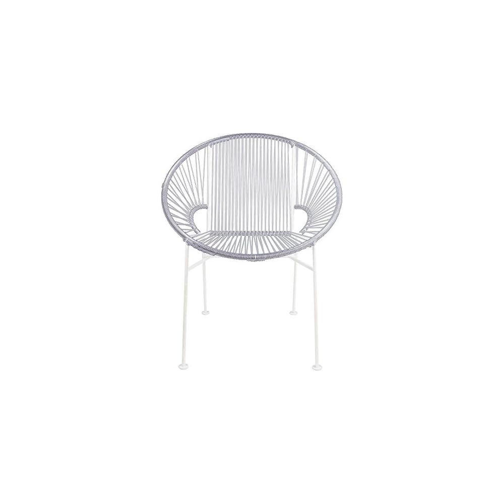 Innit Concha Chair - Clear Weave on White Frame