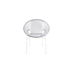 Innit Concha Chair - Clear Weave on White Frame