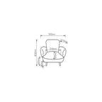 Ben Armchair Velvet Faux Sheep's Wool White
