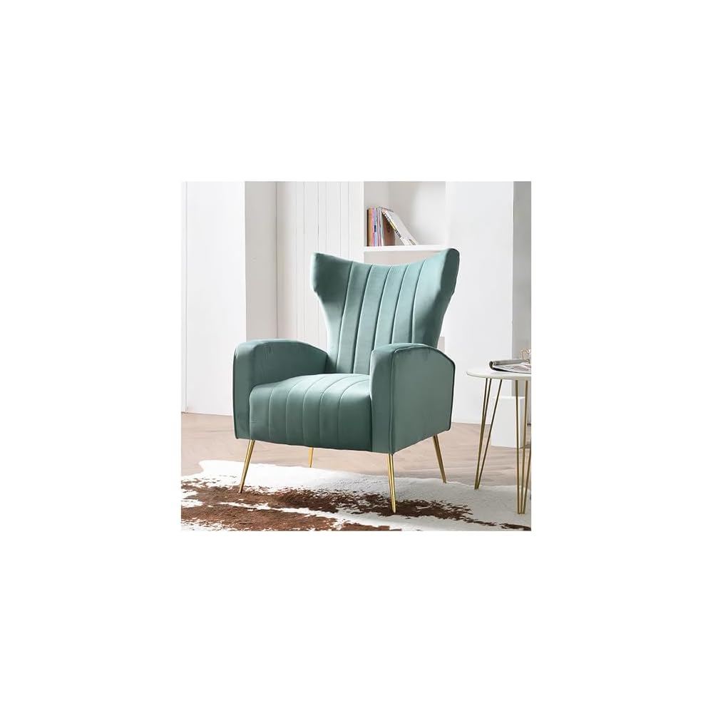 Lounge Chair Modern Nordic Style Tiger Chair Minimalist Single Accent Sofa Chair American Style High Backrest Beanbag Leisure Ergonomic Lazy Leisure Armchair for Living Bedroom Apartment Small Space