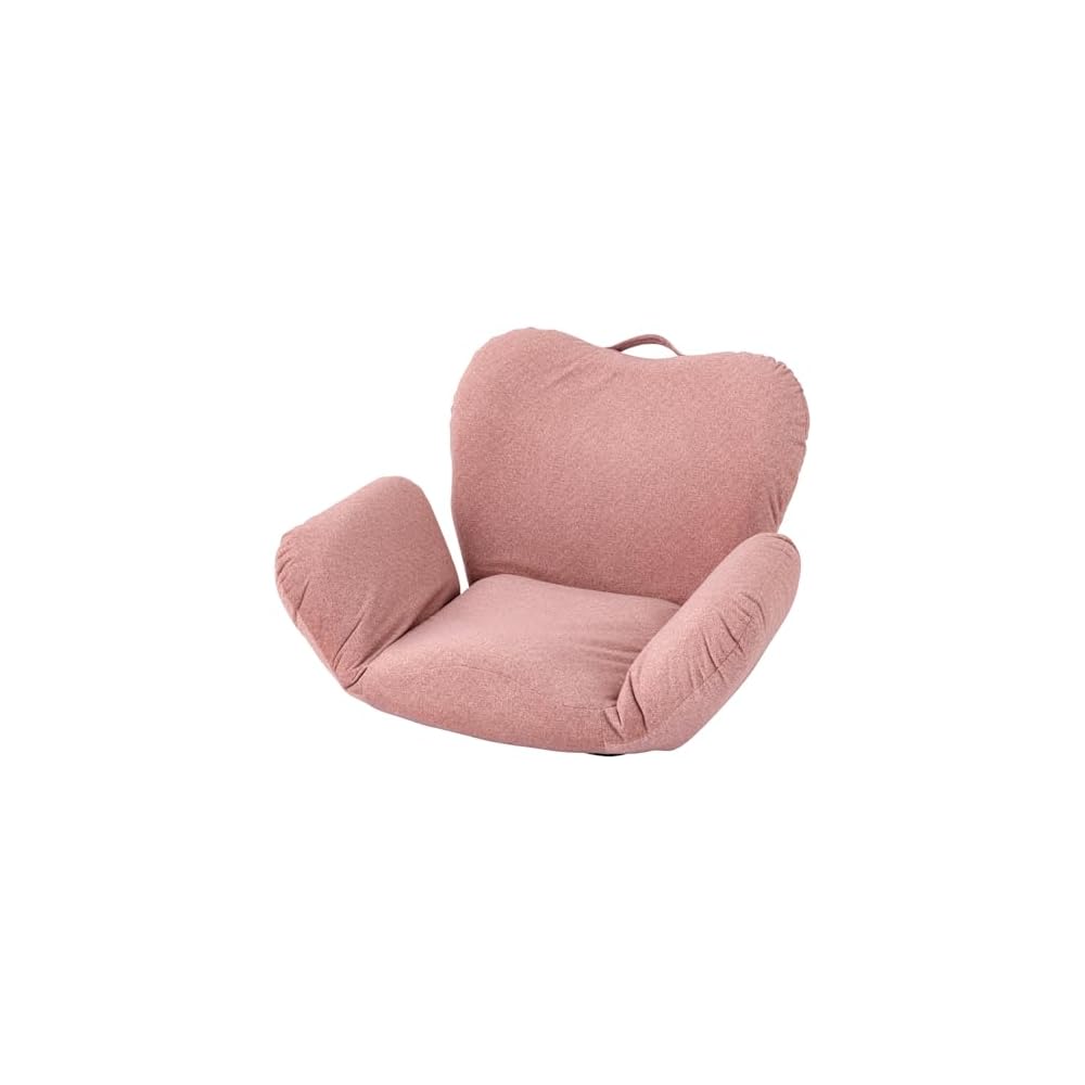 Doshisha DZSR-PI Compact Seat Chair, Keeps Your Pelvic Standing Posture, Prevents Lower Back Pain, 14 Levels of Reclining, Fall Prevention Stopper, Armrest, Easy to Carry, Small, Cute, Stylish, Cute