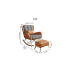 Living Room Rocking Chair,Modern Soft Sleeper Armchair,Rocking Chair with Foot Stool,Bedroom Living Room Reading Chair(Beige)