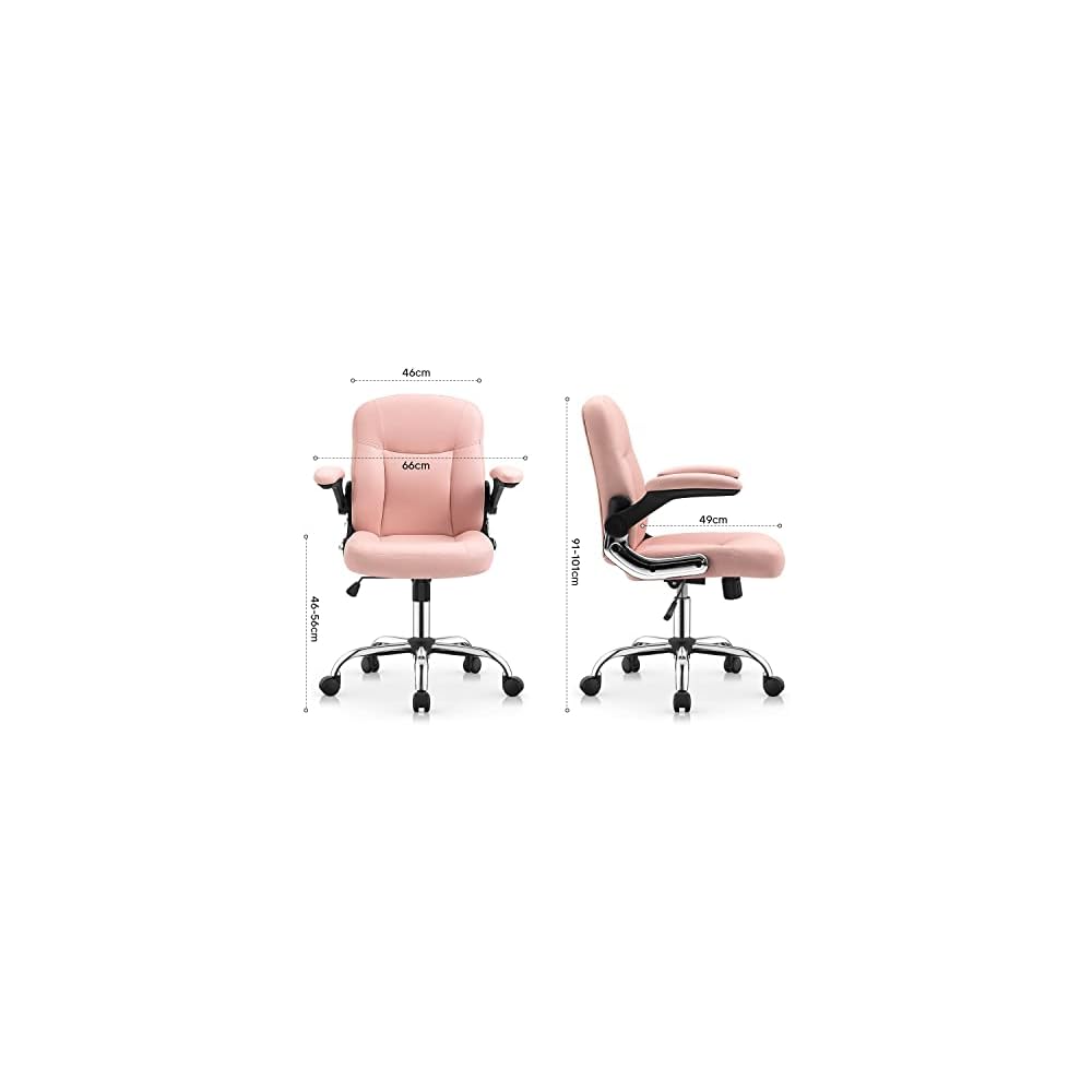 Home Office Chairs Leather offce Chair with Wheels Swivels(C)