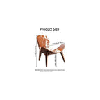 Mid-century Modern Shell Lounge Chair, High-end Cowhide, Scandinavian Furniture Three-legged Plywood Classic Design Solid Wood Decorative Chair, Suitable For Living Room, Reading, Lounge, Office, Salo