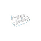 Panana Modern Sofa Couch for Living Room Sofa Couch 3 Seater in Linen Fabric Grey