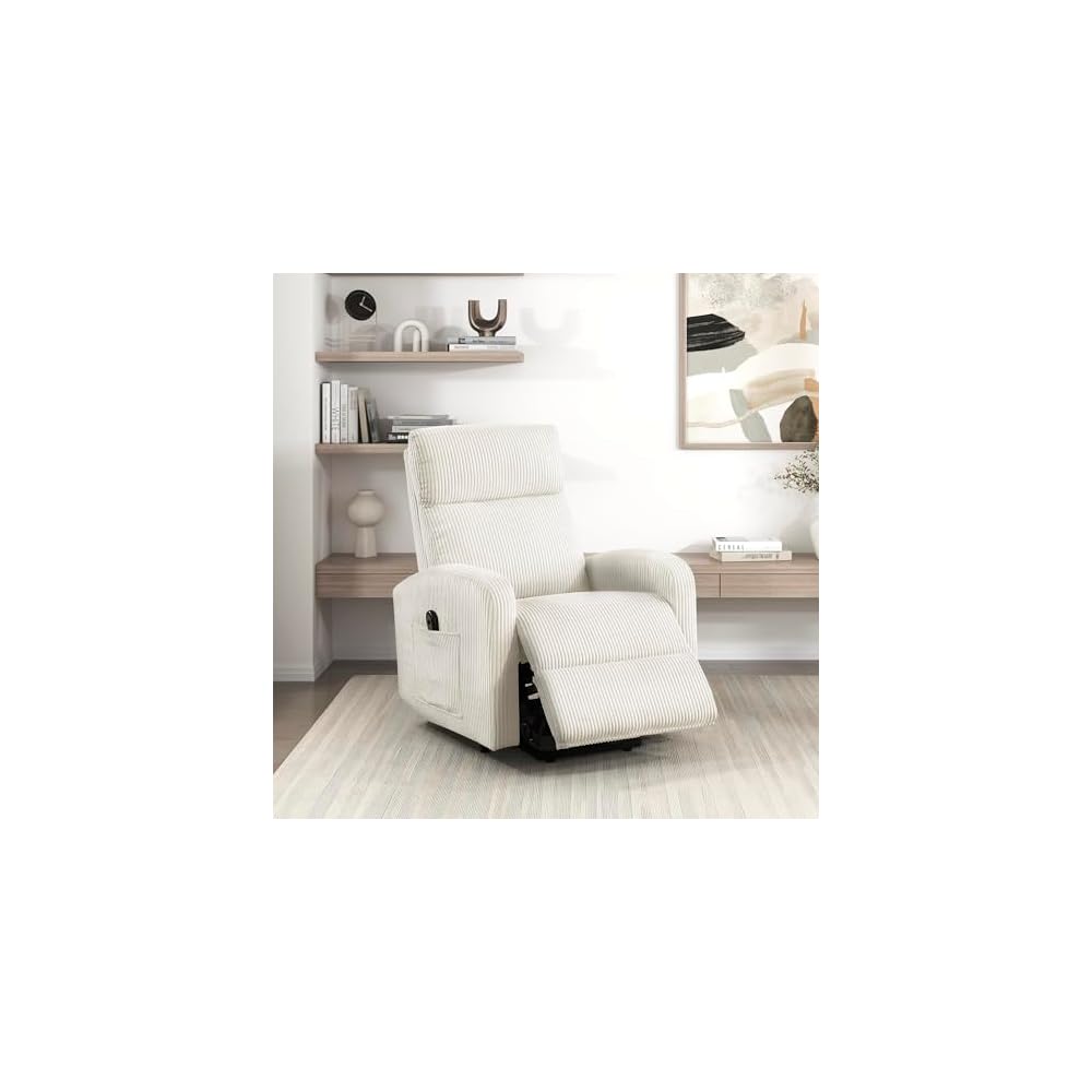 Lexicon Corduroy Pushback Recliner Chair, Yellow