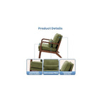 DUMOS Mid Century Accent Chairs Set of 2, 16'' Seat Height Lounge Chair