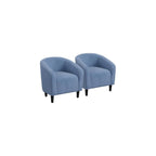 Yaheetech Compact Sherpa Accent Chairs Set of 2 for Small Spaces, Black