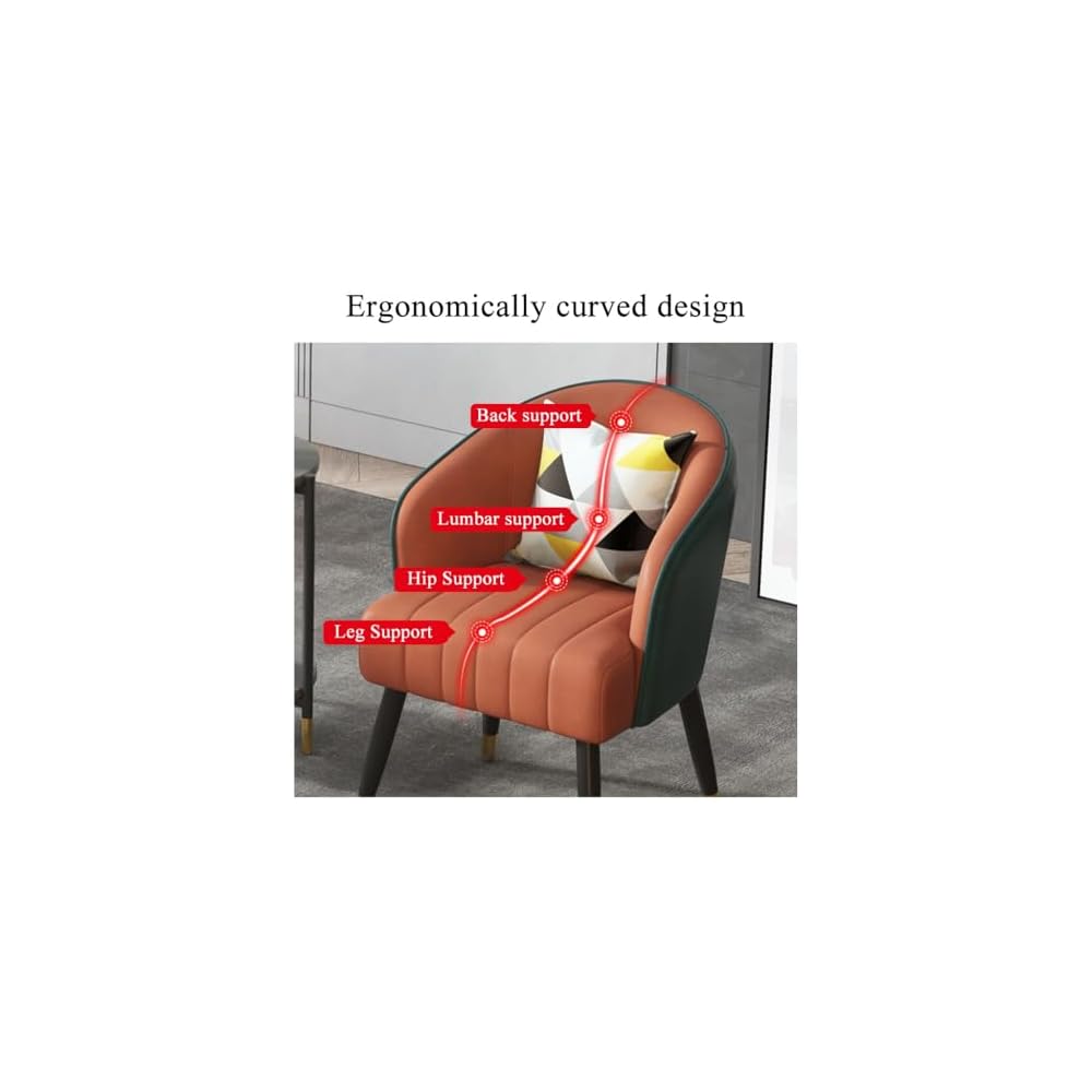 Modern Backrest Chairs Upholstered Guest Chair with Pillows,Mid Century Arm Chair for Living Room Office Hotel Lobby,Single Sofa Chair Side Accent Chair(Light Grey,Black Legs)