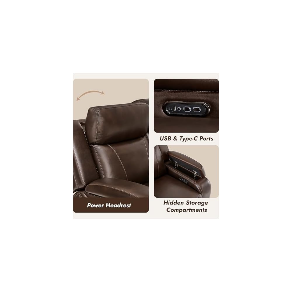 Watson & Whitely Zero Gravity Power Reclining Loveseat, Brown