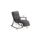 Modern Rocking Chair - Comfortable Reclining Armchair for Living Room, Bedroom & Lounge - Cozy Soft Sleeper Chair for Relaxation & Reading (Orange)