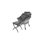 Kokel Lazy Chair with Folding Ottoman,Living Room Chairs, Accent Contemporary Lounge Chair, Single Steel Frame Leisure Sofa Chair with Armrests and A Side Pocket (TM31RED)