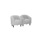 Yaheetech Compact Sherpa Accent Chairs Set of 2 for Small Spaces, Black