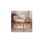 Simple Swivel Armchair Solid Wood Legs Ergonomic
