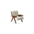 Mid-Century Arm Sofa Chair Striped Accent Chairs Inclined Ergonomic Reading Chair Wood French Wingback Chairs Removable Upholstered Backrestchair for Living Room Bedroom Balcony Study Hotel Cafe