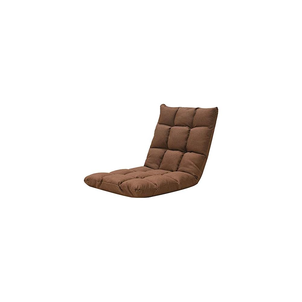 Floor Chair Computer Chair on Single Bed 6-Position Adjustment Lazy Leisure Sofa Removable and Washable Folding Meditation Chair with Backrest for Bay Window Balcony (Col