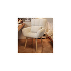 Simple Swivel Armchair Solid Wood Legs Ergonomic