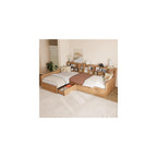 Merax Twin Wooden L-Shaped Daybed with Trundle and Storage Drawer, Seadrift