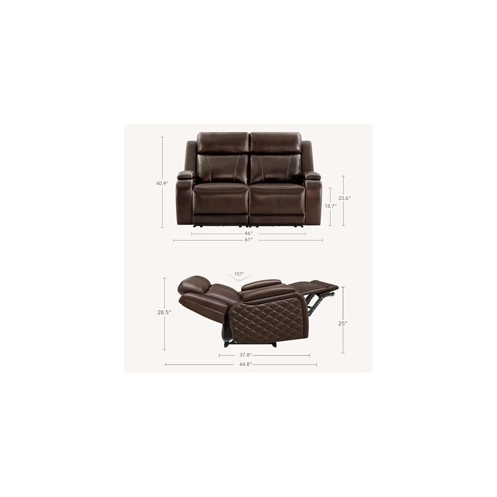Watson & Whitely Zero Gravity Power Reclining Loveseat, Brown