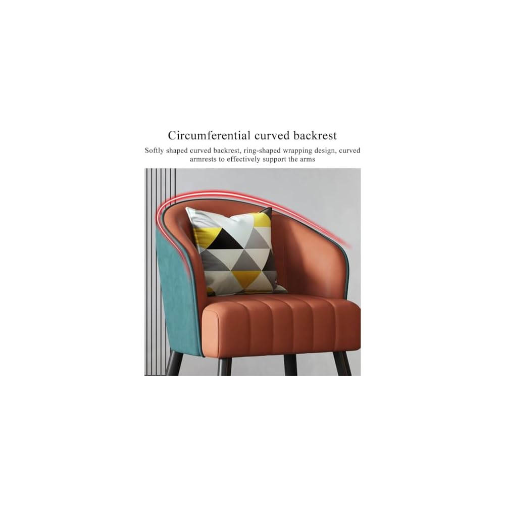 Modern Backrest Chairs Upholstered Guest Chair with Pillows,Mid Century Arm Chair for Living Room Office Hotel Lobby,Single Sofa Chair Side Accent Chair(Light Grey,Black Legs)