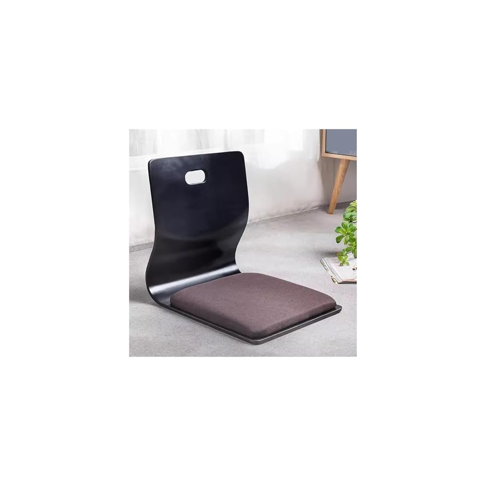 Ergonomic Legless Wooden Floor Chairs with Back Support, Comfortable Cotton Linen Cushions for Optimal Posture, Perfect for Living Room, Yoga, and Meditation