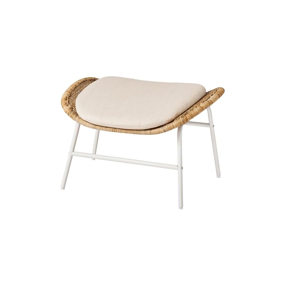 ProTuning FRYKSÅS Armchair and footstool, rattan/Risane natural