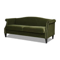 Jennifer Taylor Home Elaine 77" Camel Back Small Space Sofa Olive Green Performance Velvet
