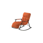 Modern Rocking Chair - Comfortable Reclining Armchair for Living Room, Bedroom & Lounge - Cozy Soft Sleeper Chair for Relaxation & Reading (Orange)