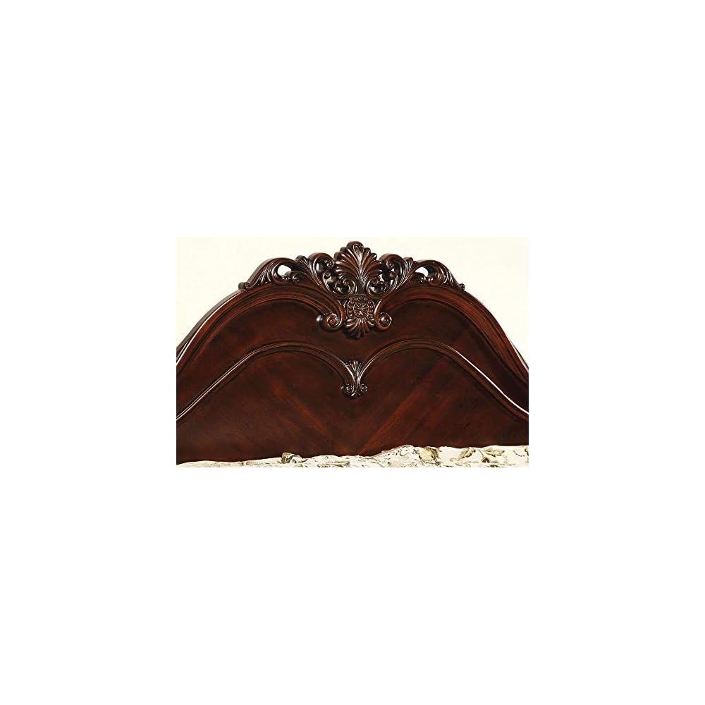 24/7 Shop at Home BED Poster bed, Box Spring Required, King, Cherry