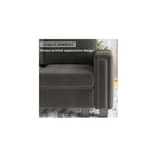 Belffin Velvet Armrest Module for Modular Sectional Sofa Couch Side Armrest for Sectional Modular Couch Grey