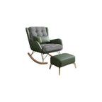 Living Room Rocking Chair,Modern Soft Sleeper Armchair,Rocking Chair with Foot Stool,Bedroom Living Room Reading Chair(Beige)