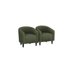 Yaheetech Compact Sherpa Accent Chairs Set of 2 for Small Spaces, Black
