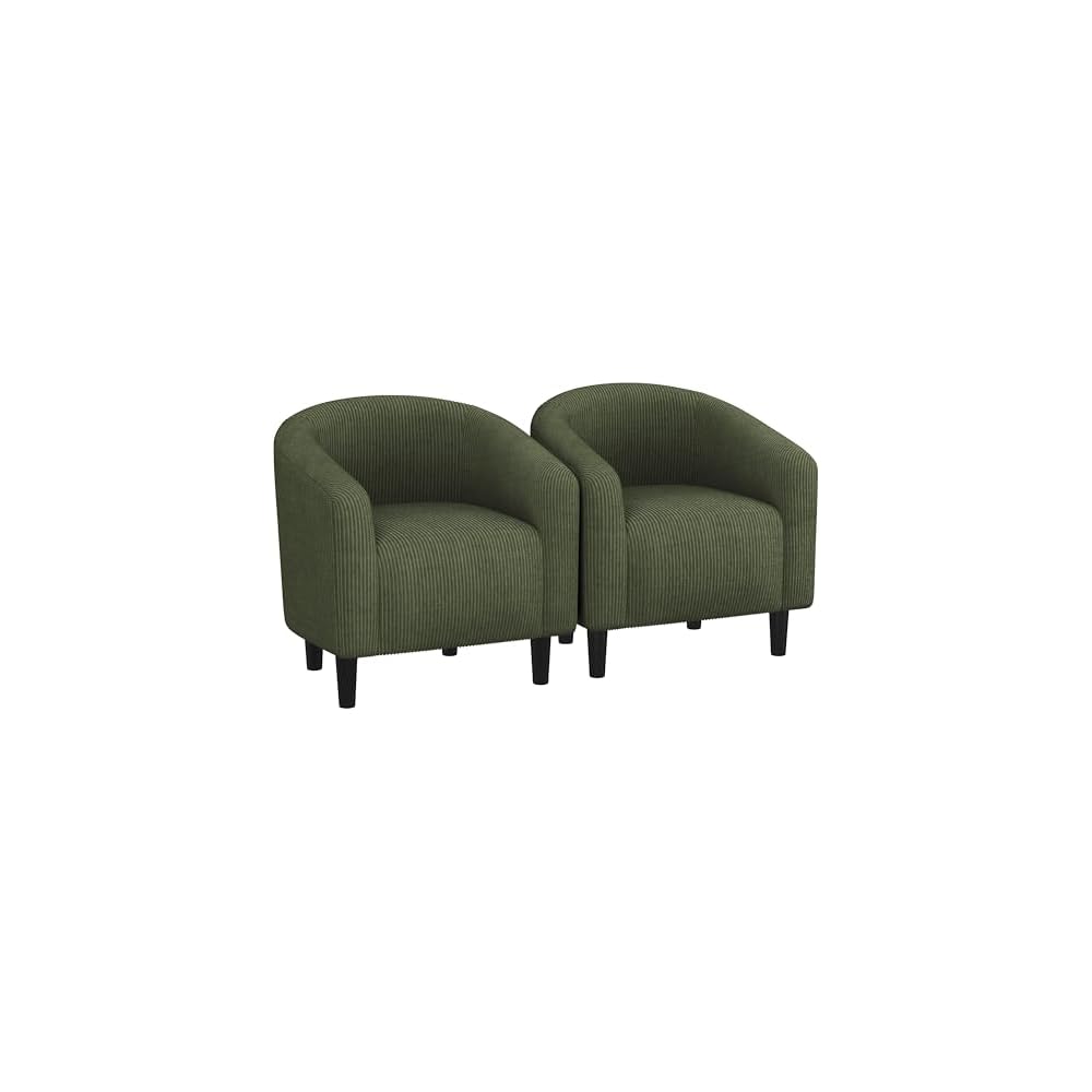 Yaheetech Compact Sherpa Accent Chairs Set of 2 for Small Spaces, Black