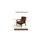 Mid Century Modern Accent Chair PU Accent Lounge Chairs Single Leather Sofa