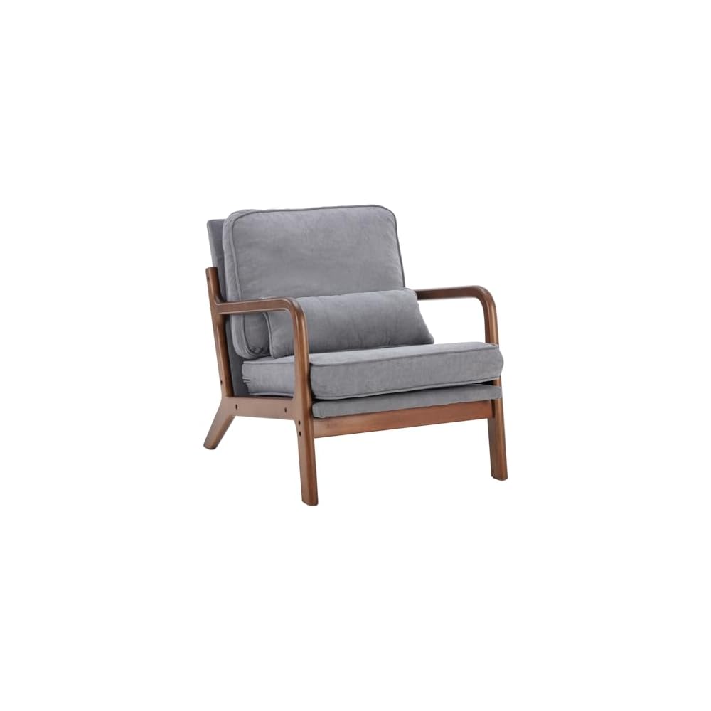 DUMOS Mid Century Accent Chairs Set of 2, 16'' Seat Height Lounge Chair