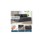 Foldable Sofa Bed, Convertible Chair Bed Sleeper with Fine Corduroy Upholstery, Folding Futon Chair, Fold Out Sleeper Chair, Comfortable Guest Bed for Living Room, Bedroom, Apartment & Small Spaces