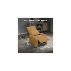 Lexicon Corduroy Pushback Recliner Chair, Yellow