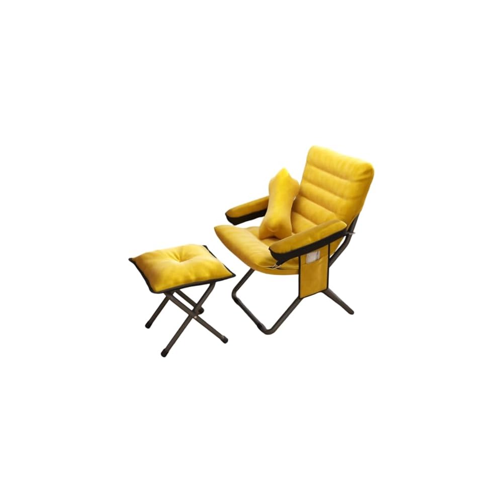 AIZYR Lazy Chair with Ottoman, Folding Lounge Reclining Sofa Chair Sofa Chair Set Reading Chair for Bedroom, Living Room, Dorm Room, Office,Blue