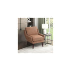 Lexicon Modern Wingback Accent Chair, Chenille Fabric Upholstered Lounge Reading Arm Chair, Solid Wood Legs for Living Room, Bedroom, Supportive Padded Pocket Coil Seat, Easy Assembly, Beige