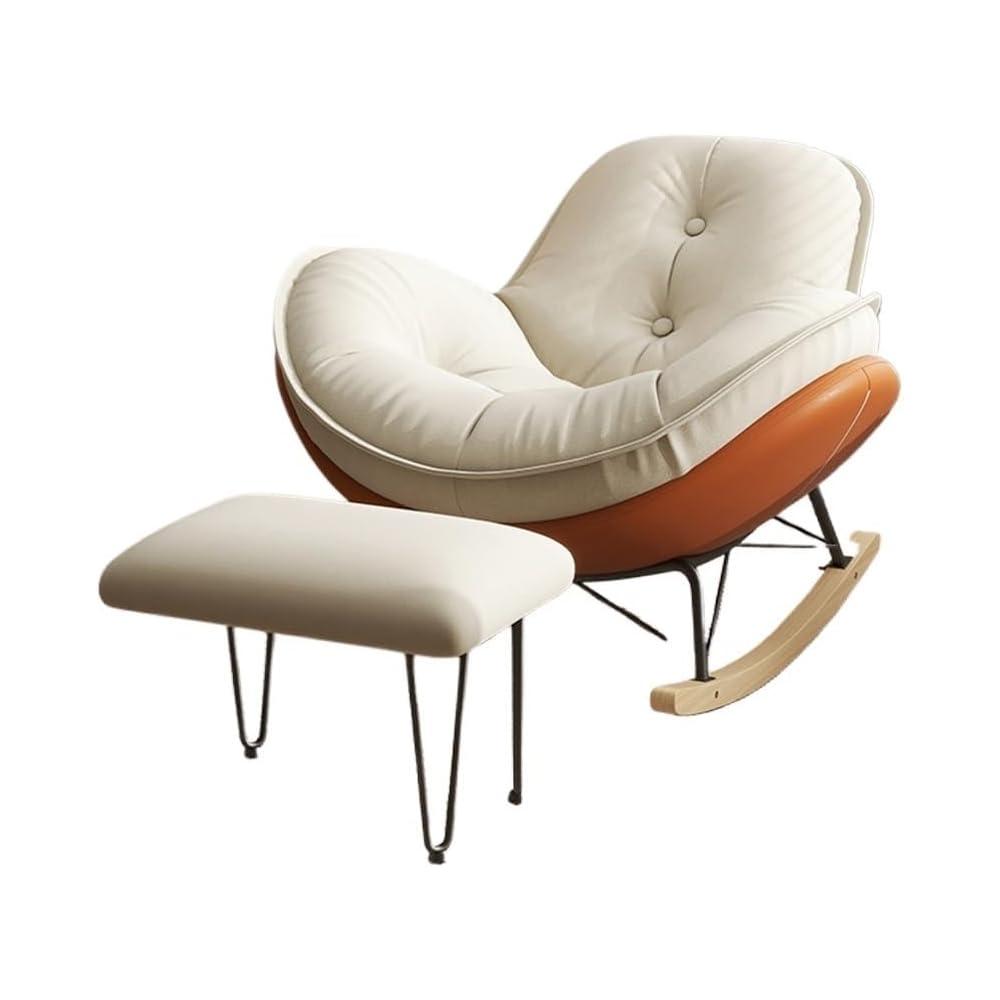 Cat Scratch Leather Rocking Chair Adult Recliner Lazy Sofa Living Room Easy Balcony