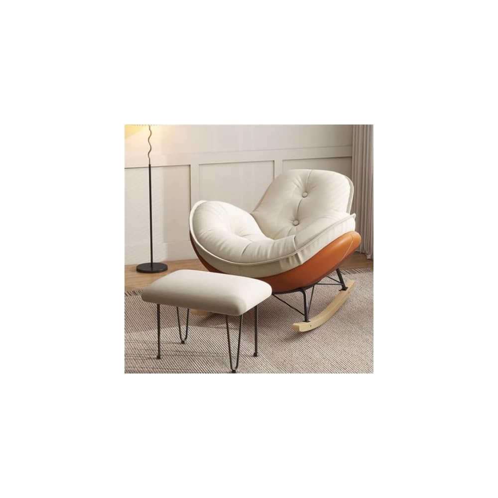 Cat Scratch Leather Rocking Chair Adult Recliner Lazy Sofa Living Room Easy Balcony