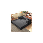 Modern Living Convertible Floor Sofa Bed, Corduroy Textured Memory Foam, Compressed Box Delivery