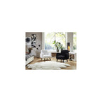 Ben Armchair Velvet Faux Sheep's Wool White